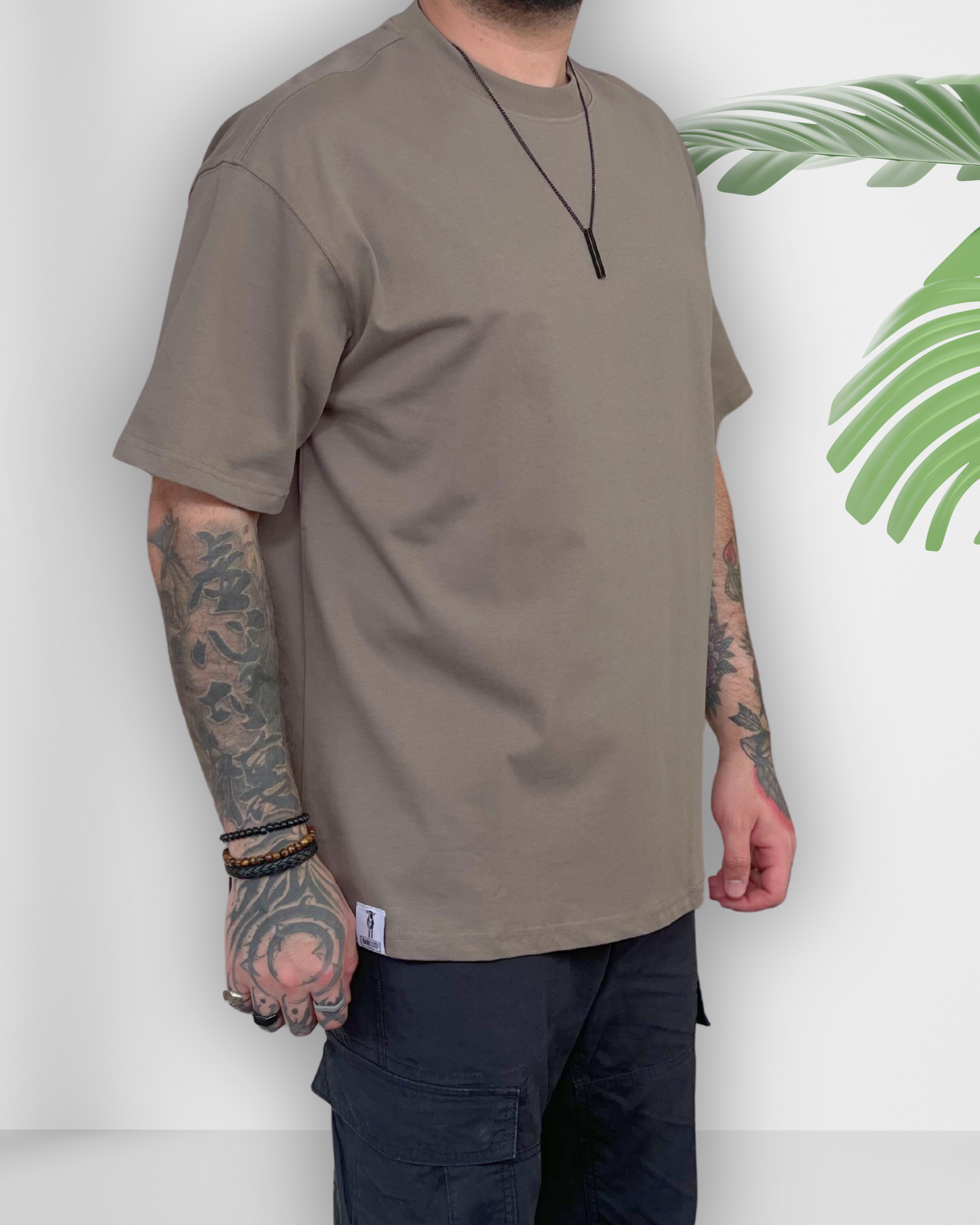 Premium Oversized Coffee Grey T-shirt